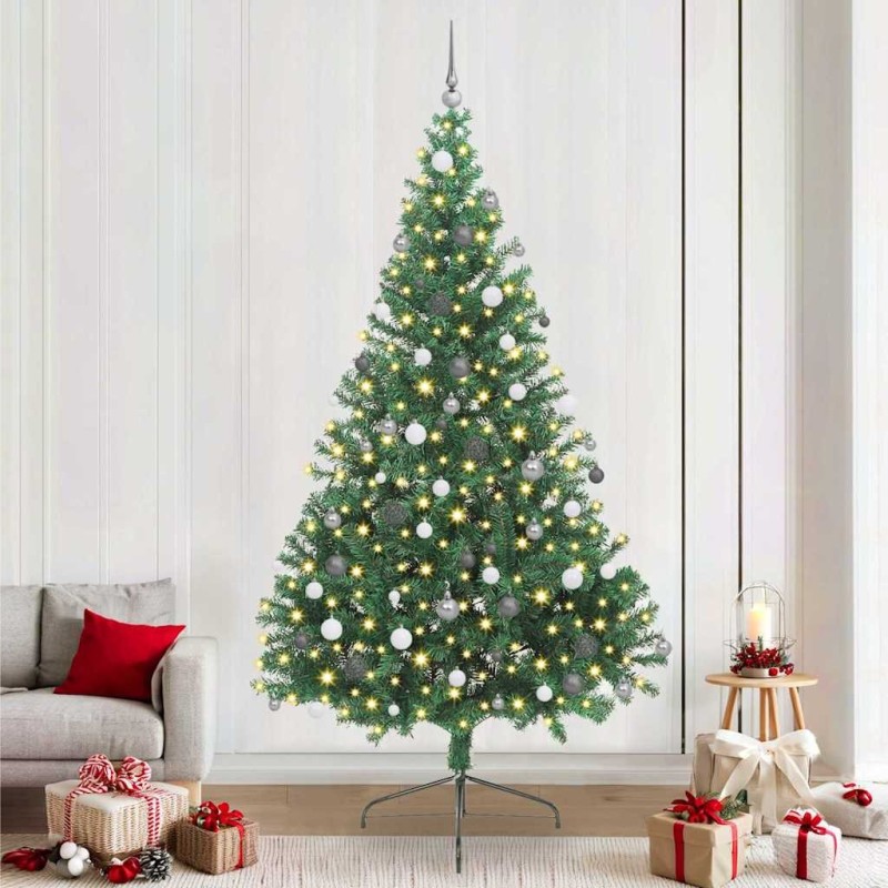 Sapin de Noël artificiel pré-éclairé Vert 240 cm PVC 543924543924