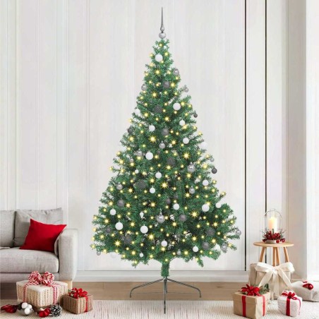 Sapin de Noël artificiel pré-éclairé Vert 240 cm PVC 543924543924