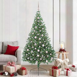 Sapin de Noël artificiel pré-éclairé Vert 210 cm PVC 543925543925