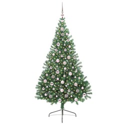 Sapin de Noël artificiel pré-éclairé Vert 210 cm PVC 543925543925