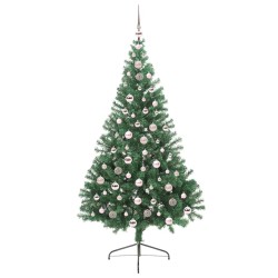 Sapin de Noël artificiel pré-éclairé Vert 210 cm PVC 543925543925