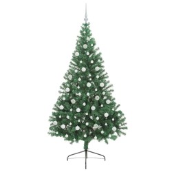 Sapin de Noël artificiel pré-éclairé Vert 210 cm PVC 543926543926