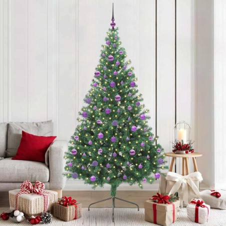 Sapin de Noël artificiel pré-éclairé Vert 210 cm PVC 543928543928