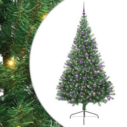 Sapin de Noël artificiel pré-éclairé Vert 210 cm PVC 543928543928