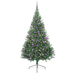 Sapin de Noël artificiel pré-éclairé Vert 210 cm PVC 543928543928