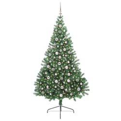 Sapin de Noël artificiel pré-éclairé Vert 240 cm PVC 543929543929