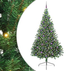 Sapin de Noël artificiel pré-éclairé Vert 240 cm PVC 543930543930