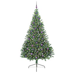 Sapin de Noël artificiel pré-éclairé Vert 240 cm PVC 543930543930
