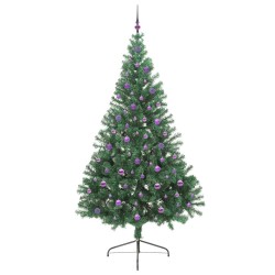 Sapin de Noël artificiel pré-éclairé Vert 240 cm PVC 543930543930