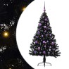 Sapin de Noël artificiel pré-éclairé Noir 150 cm PVC 543932543932