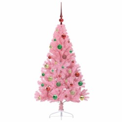 Sapin de Noël artificiel pré-éclairé Rose 150 cm PVC 543942543942