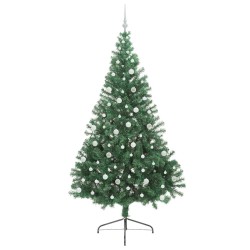 Sapin de Noël artificiel pré-éclairé Vert 240 cm PVC 543943543943