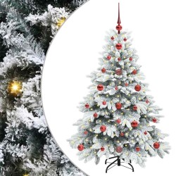 Sapin de Noël artificiel avec 150 LED Blanc 120 cm PE et PVC 543947543947