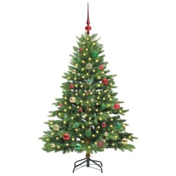 Sapin de Noël artificiel avec 150 LED Vert 150 cm PE et PVC 543954543954