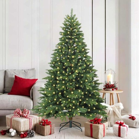 Sapin de Noël artificiel avec 300 LED Vert 180 cm PE et PVC 543956543956