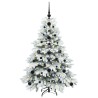 Sapin de Noël artificiel avec 150 LED Blanc 120 cm PE et PVC 543957543957