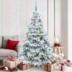 Sapin de Noël artificiel avec 300 LED Blanc 180 cm PE et PVC 543958543958