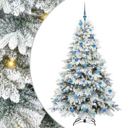 Sapin de Noël artificiel avec 300 LED Blanc 180 cm PE et PVC 543958543958