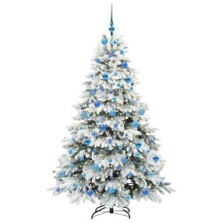 Sapin de Noël artificiel avec 300 LED Blanc 180 cm PE et PVC 543958543958