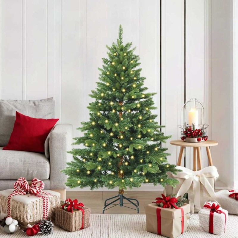 Sapin de Noël artificiel avec 150 LED Vert 150 cm PE et PVC 543959543959