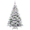 Sapin de Noël artificiel avec 300 LED Blanc 180 cm PE et PVC 543966543966