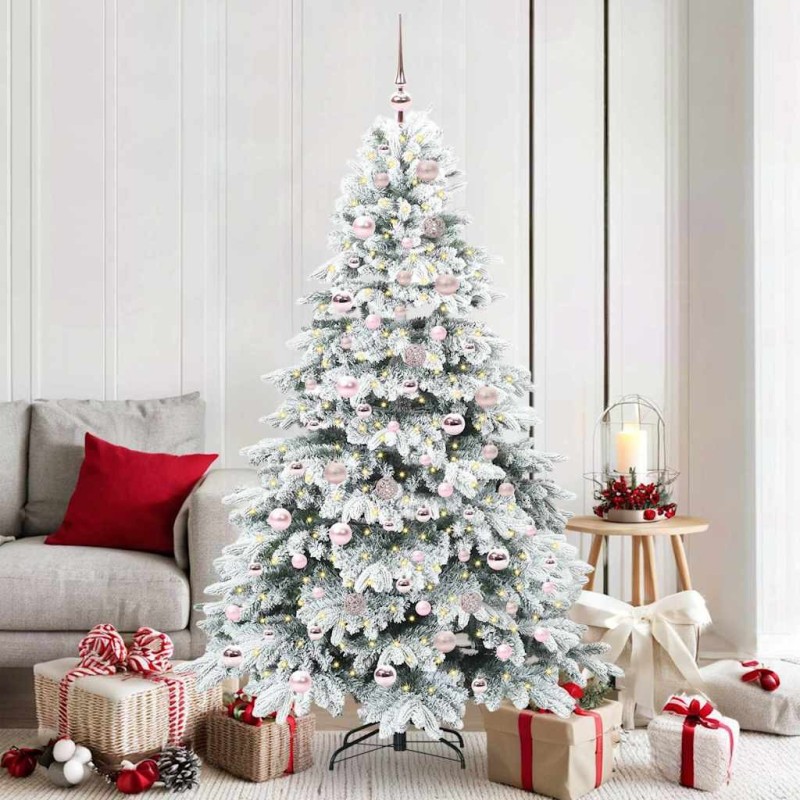 Sapin de Noël artificiel avec 300 LED Blanc 180 cm PE et PVC 543969543969