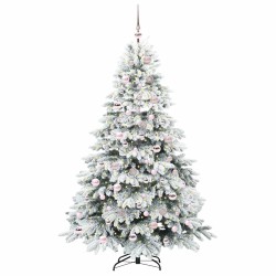 Sapin de Noël artificiel avec 300 LED Blanc 180 cm PE et PVC 543969543969