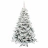 Sapin de Noël artificiel avec 300 LED Blanc 180 cm PE et PVC 543969543969