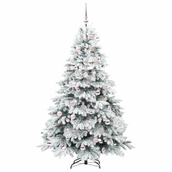 Sapin de Noël artificiel avec 300 LED Blanc 180 cm PE et PVC 543969543969
