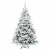Sapin de Noël artificiel avec 300 LED Blanc 180 cm PE et PVC 543969543969