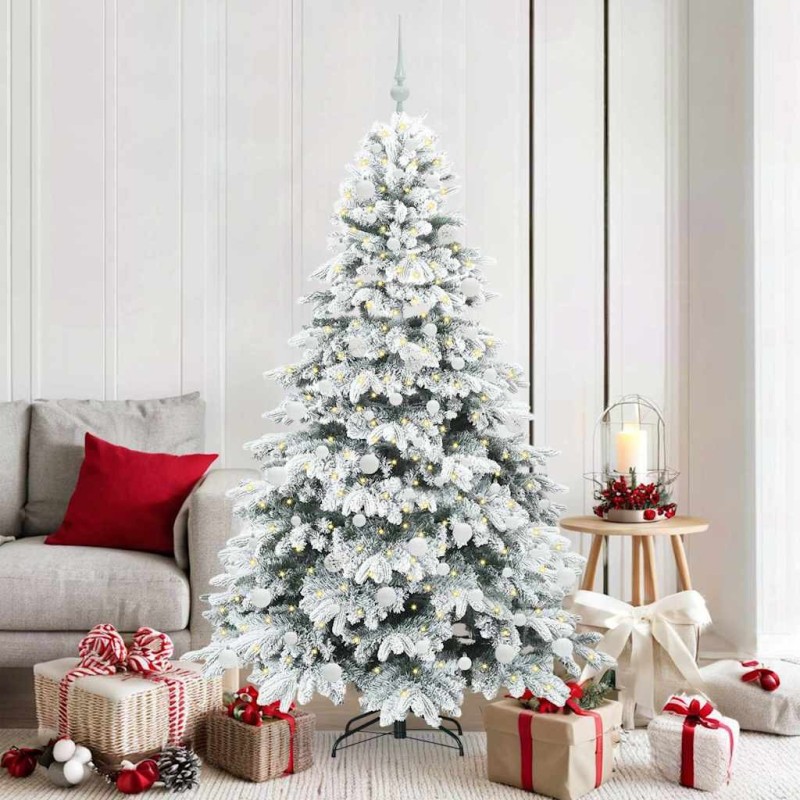 Sapin de Noël artificiel avec 300 LED Blanc 180 cm PE et PVC 543970543970