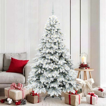 Sapin de Noël artificiel avec 300 LED Blanc 180 cm PE et PVC 543970543970