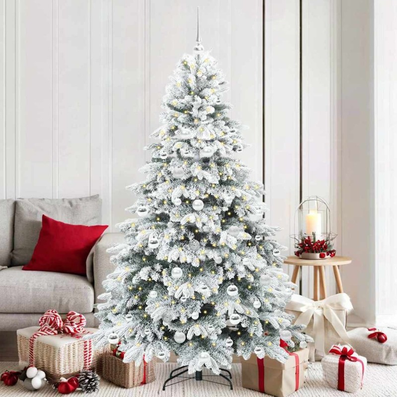 Sapin de Noël artificiel avec 300 LED Blanc 180 cm PE et PVC 543971543971
