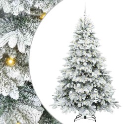 Sapin de Noël artificiel avec 300 LED Blanc 180 cm PE et PVC 543971543971