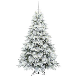 Sapin de Noël artificiel avec 300 LED Blanc 180 cm PE et PVC 543971543971