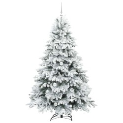Sapin de Noël artificiel avec 300 LED Blanc 180 cm PE et PVC 543971543971