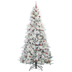 Sapin de Noël Artificiel à Branches Articulées Blanc 240 cm 543973543973