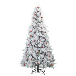 Sapin de Noël Artificiel à Branches Articulées Blanc 240 cm 543973543973