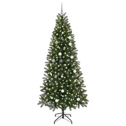 Sapin de Noël artificiel avec 300 LED Vert 240 cm PE et PVC 543974543974