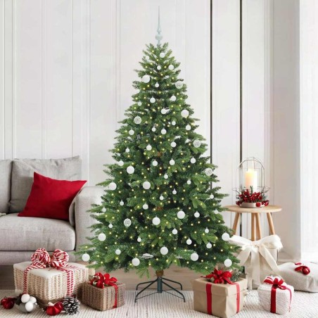Sapin de Noël artificiel avec 300 LED Vert 180 cm PE et PVC 543975543975