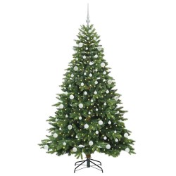 Sapin de Noël artificiel avec 300 LED Vert 180 cm PE et PVC 543975543975
