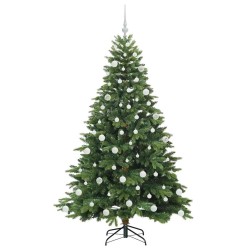 Sapin de Noël artificiel avec 300 LED Vert 180 cm PE et PVC 543975543975