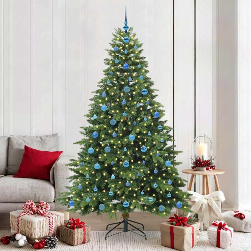 Sapin de Noël artificiel avec 300 LED Vert 210 cm PE et PVC 543976543976
