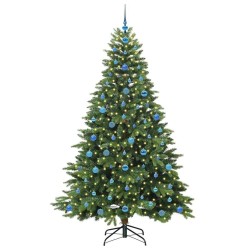 Sapin de Noël artificiel avec 300 LED Vert 210 cm PE et PVC 543976543976