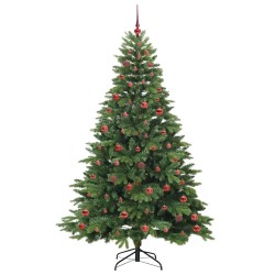 Sapin de Noël artificiel avec 300 LED Vert 210 cm PE et PVC 543977543977