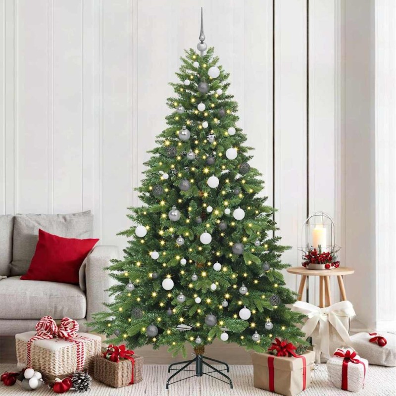 Sapin de Noël artificiel avec 300 LED Vert 210 cm PE et PVC 543978543978