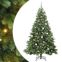 Sapin de Noël artificiel avec 300 LED Vert 210 cm PE et PVC 543978543978