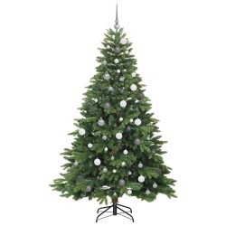 Sapin de Noël artificiel avec 300 LED Vert 210 cm PE et PVC 543978543978