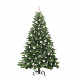 Sapin de Noël artificiel avec 300 LED Vert 180 cm PE et PVC 543979543979