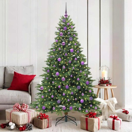 Sapin de Noël artificiel avec 300 LED Vert 180 cm PE et PVC 543982543982
